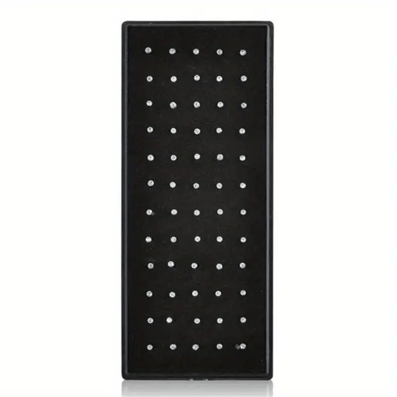 60pcs/set Fashion Rhinestone Nose Studs, Women's Daily Wear Stainless Steel Nose Ring, Holiday Banquet Jewelry Accessories